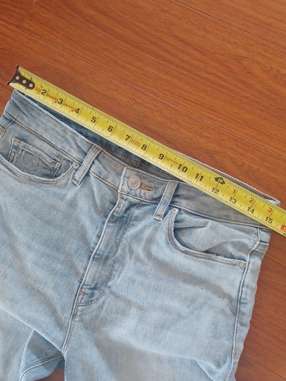 Hudson Barbara Super Skinny Jeans Size 30 high rise distressed Faded Blue - Picture 16 of 16